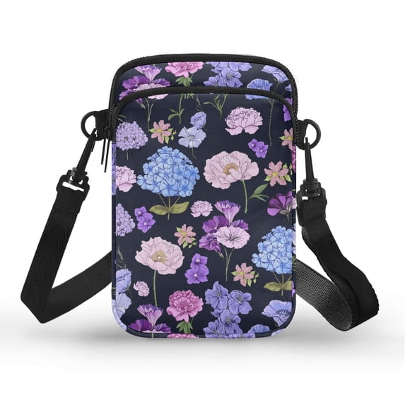 HELLHERO Shoulder Bags for Men, Women Outdoor Travel Flower Crossbody Sling Bag with Adjustable Strap