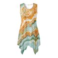 thumbnail image 1 of HELLHERO Side Pockets Sleeveless Sundress, Mineral Vein Summer Sleeveless Dress Polyester Fabric Wrinkle-Proof Summer Sleeveless Sundress Asymmetric, 1 of 8