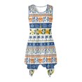 thumbnail image 1 of HELLHERO Side Pockets Sleeveless Sundress, Tropical Hibiscus Summer Sleeveless Dress Polyester Fabric Long Lasting Wear Asymmetric Hem Midi Dress Non Fade, 1 of 8