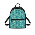 thumbnail image 1 of HELLHERO Skateboarding Dinosaur Print Travel Shoulder Bag with Front Pocket Small Back Pack Shoulder Bag for Hiking Shopping, Polyester Lightweight Small Backpack, 1 of 8