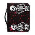 thumbnail image 1 of HELLHERO Skeleton Rose Print Bible Cover, Large Capacity PU Leather Church Bible Bag for Bible Study Prayer, Protective Bible Covers, 1 of 12