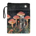 thumbnail image 1 of HELLHERO Skull Mushroom Pattern Book Sleeve Cover with Handle Polyester Book Covers with Washable for Textbooks Book Storage Bag, 1 of 8