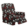 thumbnail image 1 of HELLHERO Skull Rose Print Recliner Chair Slipcovers for Reclining Chairs 4 Piece Recliner Cover 1 Seat Extra Large Lazyboy Covers Slipcover, 1 of 8