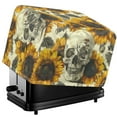 thumbnail image 1 of HELLHERO Skull Sunflowers Print Toaster Cover 2 Slice, Durable Bread Machine Protector with Drawstring, Dustproof Small Kitchen Appliances Cover (11.4"x7.8"x7.4"), 1 of 8