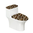 thumbnail image 1 of HELLHERO Skull and Sunflower Pattern Polyester Fabric Toilet Top Cover Set for Bathroom Home Comfort Merry Christmas Toilet Protector Cover with Soft, 1 of 8