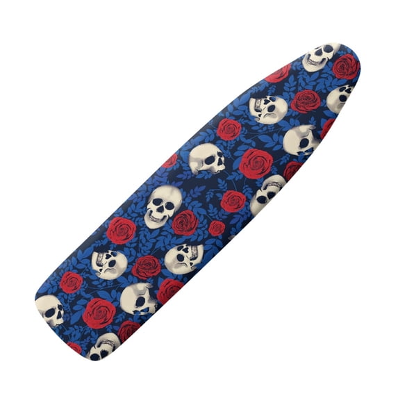 HELLHERO Skulls Print Ironing Protector for Ironing Board, Ironing Board Cover Protector with Elastic Edge, Non Stick Stain and Scorch Resistant Household Iron Board Covers