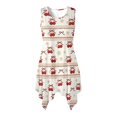 thumbnail image 1 of HELLHERO Sleeveless Sundress, Cherry & Daisy Print with Bow Accents Side Pockets Summer Sleeveless Dress, Pleated Ladies Irregular Hem Casual Dress for Travel Daily, 1 of 8