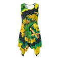 thumbnail image 1 of HELLHERO Sleeveless Sundress with Butterfly Print, Asymmetric Hem Midi Dress for Casual Work and Holiday Wear, 1 of 8