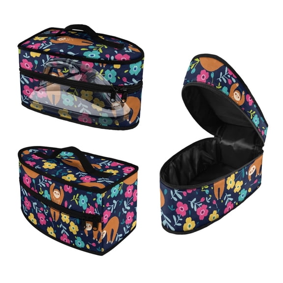 HELLHERO Sloth Floral Pattern Design Polyester Lightweight Dustproof Travel Iron Organizer, Case Only