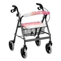 HELLHERO Snowflakes Rollator Walker Seat Back Cover for Elder Polyester Rollator Walker Seat and Backrest Rollbar Covers Set Reusable Removable