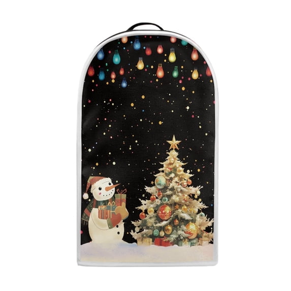 HELLHERO Snowman Christmas Multifunctional Food Processor Cover with Coffee Maker Protection Polyester Coffee Machine Dust Cover