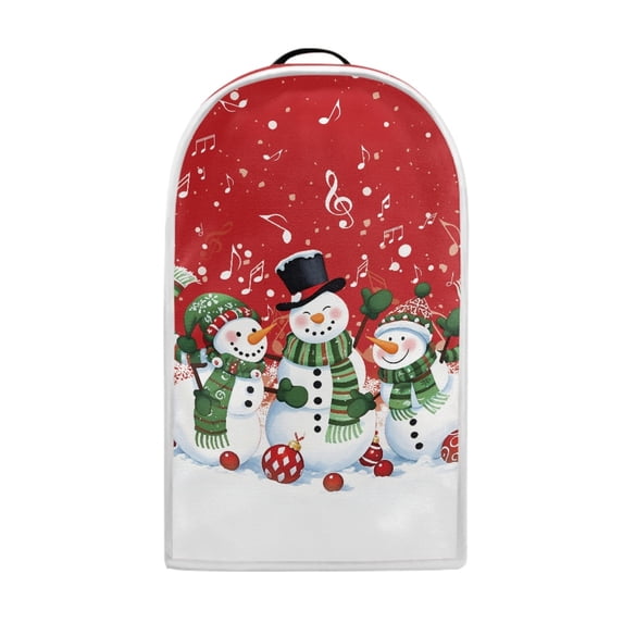 HELLHERO Snowman Musical Note Pattern Easy to Clean Food Processor Cover for Kitchen Counter Polyester, Reusable, Multifunctional