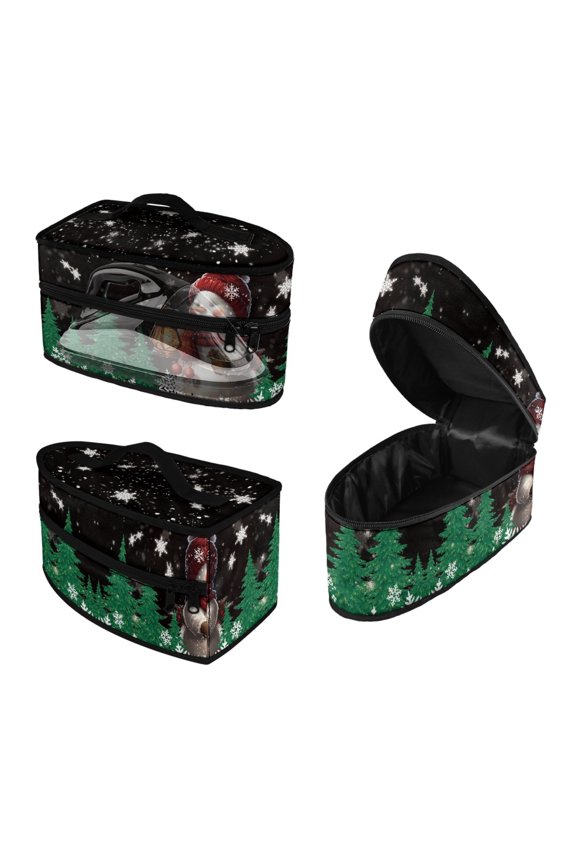 Snowman Pattern Polyester Steam Iron Case, Case Only