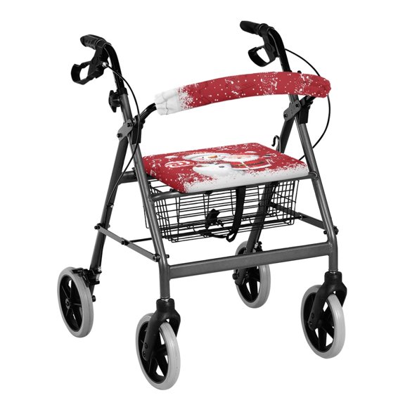 HELLHERO Snowman Rollator Seat Cover Seat and Backrest Covers & Breathable for Elder Easy Installation