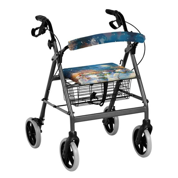 HELLHERO Snowman Seat Back Cover Walker Covers Dust Proof Easy Install Soft for Seniors Adult