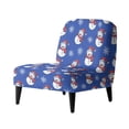 thumbnail image 1 of HELLHERO Snowmen Easy Installation Armless Accent Chair Cover with Dustproof, Easy to Install Armless Accent Chair Washable Cover, 1 of 8