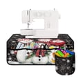 thumbnail image 1 of HELLHERO Snowmen Pattern Sewing Machine Mat Durable with Storage Cylinder for Most Sewing Machines, 1 of 5