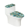 thumbnail image 1 of HELLHERO Soft Elastic Bottom Stretch Polyester Fabric Toilet Seat Lid Cover Indoor Home Elastic Installation Non-Slip 17"x21" 2 Pcs Set, 1 of 6