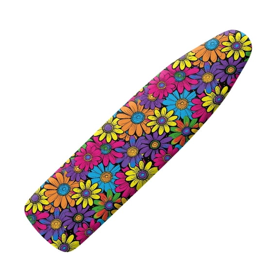 HELLHERO Soft Fabric Ironing Board Cover with Hook and Loop Retro Daisy Pattern for Tailor 15x54 Inch