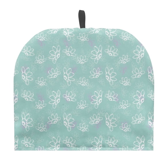 HELLHERO Soft Mint Floral Teapot Protective Waterproof Easy to Clean with Polyester Canvas for Kitchen