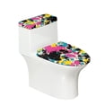 thumbnail image 1 of HELLHERO Soft Polyester Fabric Toilet Top Cover, Reusable Stays in Place Toilet Lid Cover Set for Indoor Home, 1 of 8
