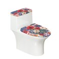 thumbnail image 1 of HELLHERO Soft Toilet Protector Cover & Elastic Installation Elastic Bottom Fits All Toilet Shapes with Set of 2 Toilet Dust Cover Set, American Flag Floral, 1 of 8