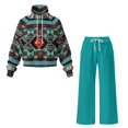 Traksuit Pattern HELLHERO Southwestern Pattern Two Piece Tracksuit, Soft Stylish Lounge ...