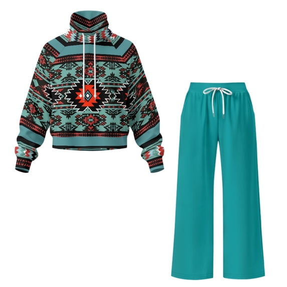 Traksuit Pattern HELLHERO Southwestern Pattern Two Piece Tracksuit, Soft Stylish Lounge ...