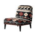 thumbnail image 1 of HELLHERO Southwestern Style Horse Silhouette & Geometric Pattern Comfortable Elastic Bottom Armless Accent Chair Protector Trendy Armless Accent Chair Cover for Armless Chair, 1 of 8