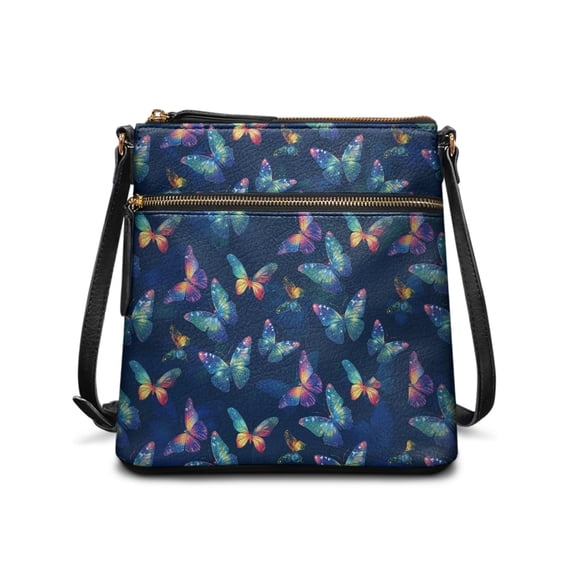 HELLHERO Spacious Shoulder Bag for Daily Use Dating, Water-Resistant Waterproof Handbag, Colorful Butterfly Pattern
