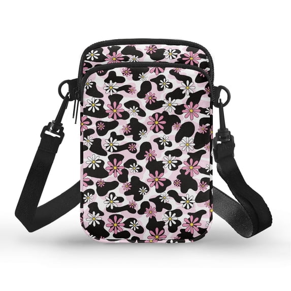 HELLHERO Spaniels Sunflowers Messenger Bag Polyester Lightweight for Outdoor Travel