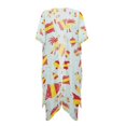 thumbnail image 1 of HELLHERO Spanish Themed Tropical Kimono Cover Up - Lightweight Breathable Beachwear with Palm Trees & Spain Flag Accents - Perfect for Pool, Resort & Vacation, 1 of 6