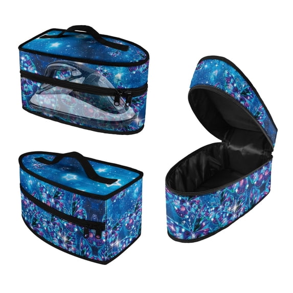 HELLHERO Sparkling Colorful Butterfly Design Portable Steam Iron Bag Polyester Protective Durable, Bag Only