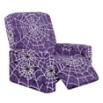 thumbnail image 1 of HELLHERO Spider Print Recliner Chair Slipcovers for Reclining Chair Spider Web Print Lazyboy Recliner Chair Cover with Storage Pockets Single-Seater, Purple, 1 of 8