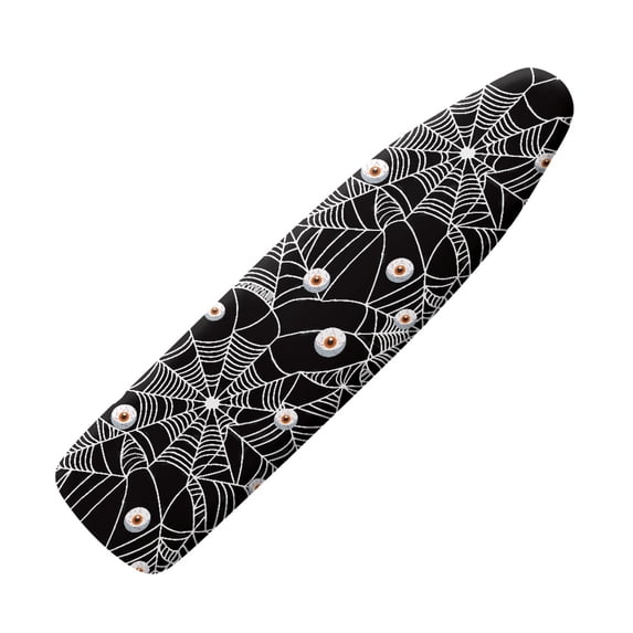 HELLHERO Spider's web Eyeball Iron Padding Cover Hook and Loop Fasteners Household Scorch Guard Ironing Board Protective Cloth (15x54)