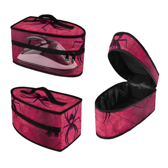 HELLHERO Spider web Iron Carry Case Polyester Smooth Zipper Universal for Most Iron Fits Outing, Bag Only