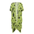 thumbnail image 1 of HELLHERO Spooky Pattern Long Kimono Swimsuit Cover Up Polyester Lightweight Free Size Bathing Suit Cover Up for Women, 1 of 6