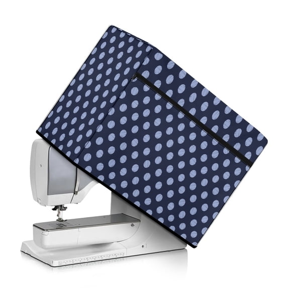 HELLHERO Spotted Pattern Sewing Machine Dust Cover with Tote Handle and Pocket Reusable Polyester Material Waterproof Covers
