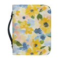 thumbnail image 1 of HELLHERO Spring Watercolor Blooms Bible Covers for Outdoor Study Prayer, Portable Church Bible Bag PU Leather Protective Bible Bags, 1 of 12