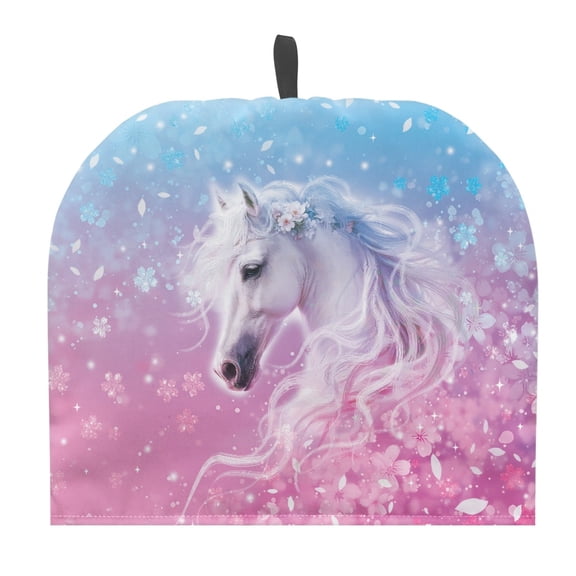 HELLHERO St. Patrick's Day Pastel Horse Teapot Cover Insulation Keep Warm Polyester Canvas for Kitchen