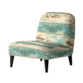 thumbnail image 1 of HELLHERO Stain Protection Armless Accent Chair Protector Dustproof Elastic Bottom Armless Accent Chair Cover for Dining Room, Striped Wood Grain Design, 1 of 8