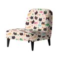 thumbnail image 1 of HELLHERO Stain Protection Elastic Bottom Slipper Chair Soft Cover for Accent Chair Without Arms, Armless Accent Chair Washable Cover Fish Cat, 1 of 8