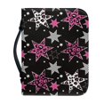 thumbnail image 1 of HELLHERO Star Pattern Design Bible Case Zippered Handle for Outdoor Church Christian Prayer, PU Leather Protective Bible Cover, 1 of 12