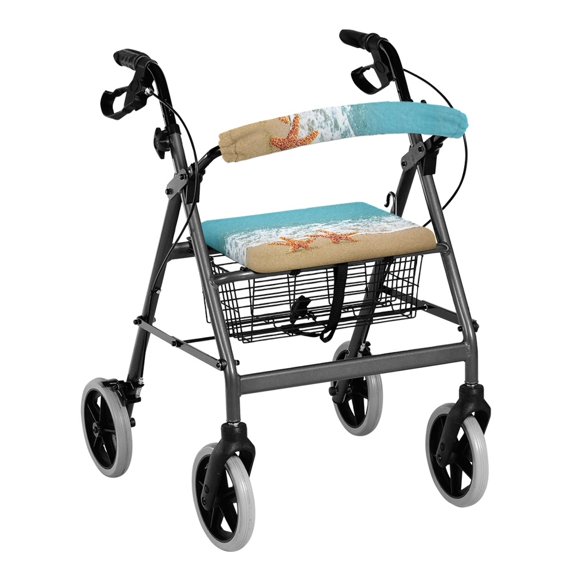 HELLHERO Starfish Beach Seat and Backrest Covers Seat & Back Covers & Waterproof with Easy to Install for Seniors Adult
