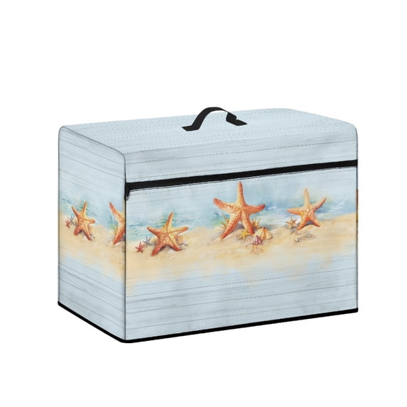 HELLHERO Starfish PatternSewing Machine Cloth Cover 17.7x8.6x12.5 Inch Lightweight Dust Cover for Singer and Brother Sewing Machine Idel Gifts for Family Mom