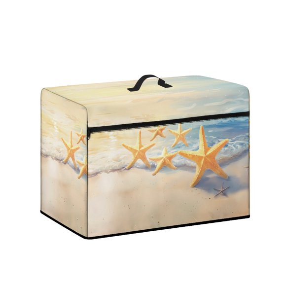 HELLHERO Starfish Sewing Machine Dust Covers with Carry Handle & Zipper Access 17.7 x 8.6 x 12.5 inches Polyester Material Keep Sewing Accessories