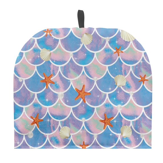 HELLHERO Starfish Shell Waves Polyester Tea Cozies Covers for Mom for Office