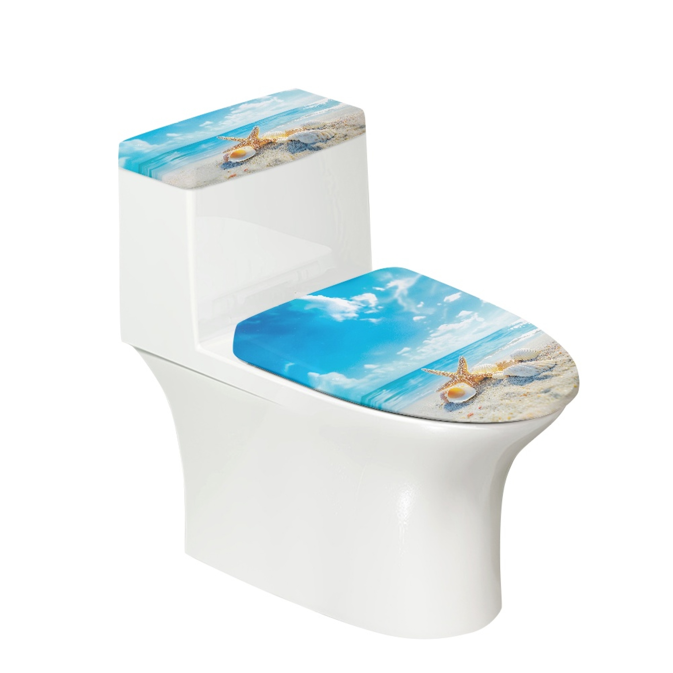 Toilette Shell HELLHERO Starfish Shells Stretch Adjustable Fits All Toilet Shapes ...
