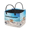 thumbnail image 1 of HELLHERO Starfish Soft Quilted Laundry Basket for Bathroom Dorm, Polyester Room Decor Quilted Storage Basket with Waterproof, 1 of 6