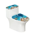 thumbnail image 1 of HELLHERO Starfish and Seashell Pattern Toilet Seat Covers & 2 Piece Toilet Protector Cover & Universal for Toilet, 1 of 8